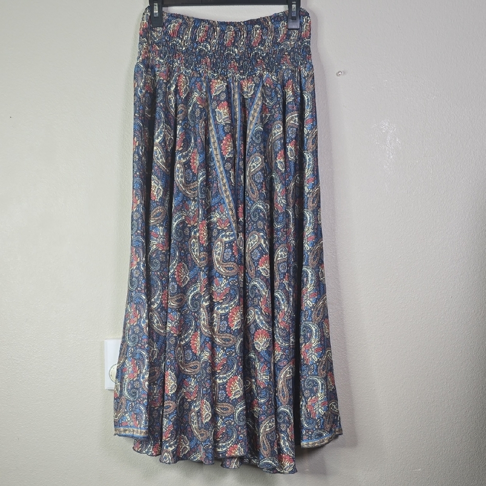 Karma Highway Paisley Print Women's Breezy  Wide Leg Pants One Size